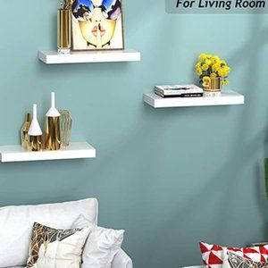 White Floating Shelves